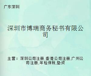 深圳市博瑞商务秘书 专业个人商务服务赋能个体创业者
